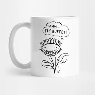 MMM... FLY BUFFET! Carnivorous Plant Awaits Its Prey Mug